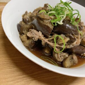 ナスと牛肉の煮物